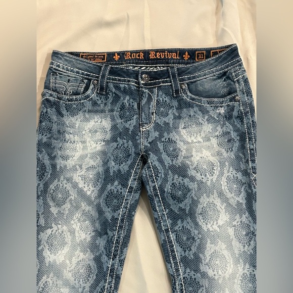 Rock Revival Lydia Cropped Skinny Jeans - Size 31 - Picture 3 of 13